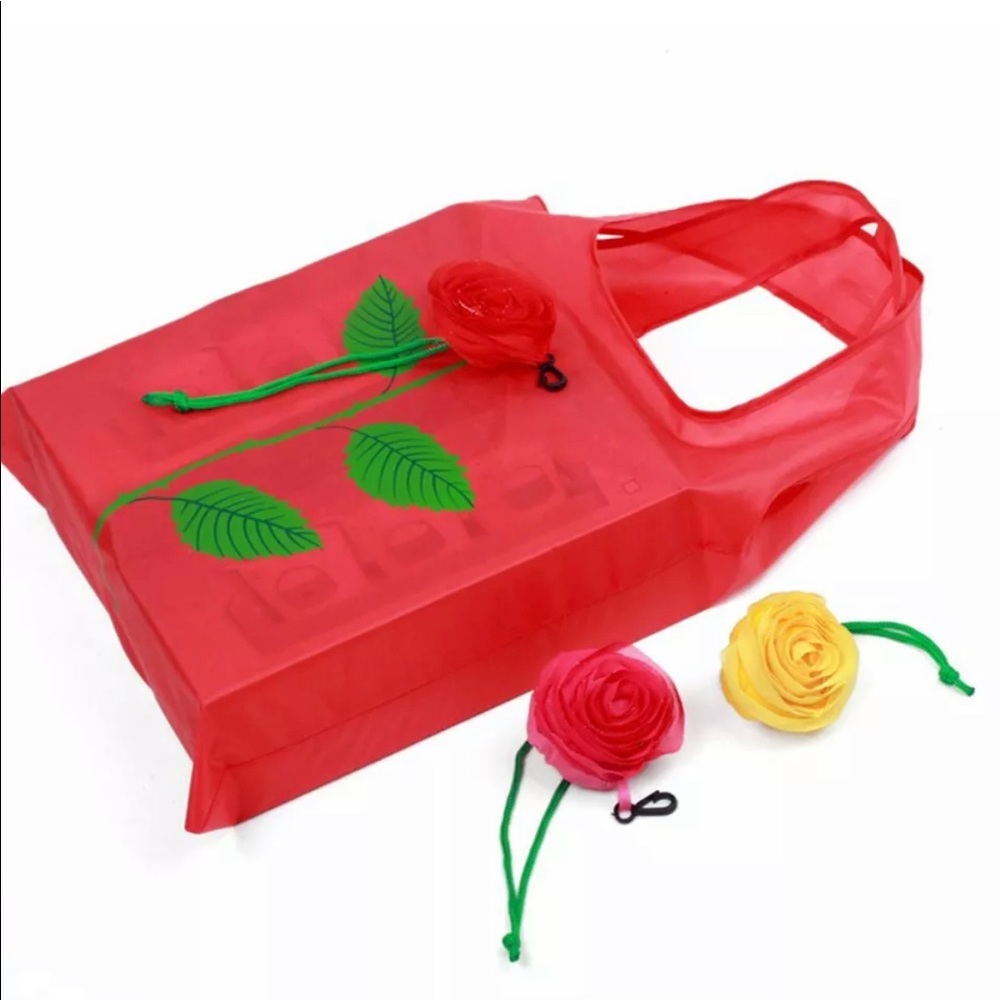 Rose reusable tote bag 1 piece